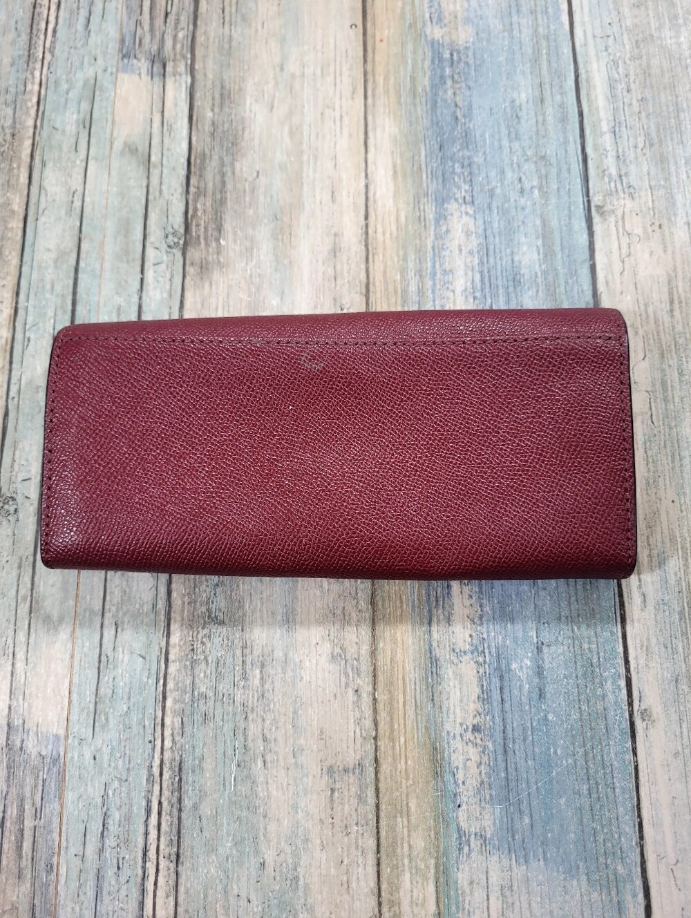 COACH Burgundy Leather Continental Wallet - Picture 2 of 10
